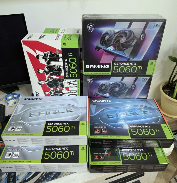 видеокарты RTX 5060ti 8GB, новые RTX 5060 Ti