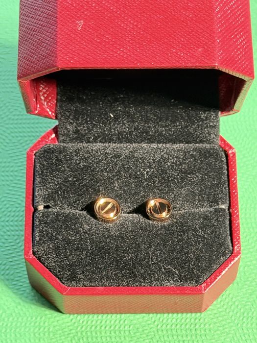 NOI ! Cercei Love Cartier / Roz Aur / cadou Valentine's Day