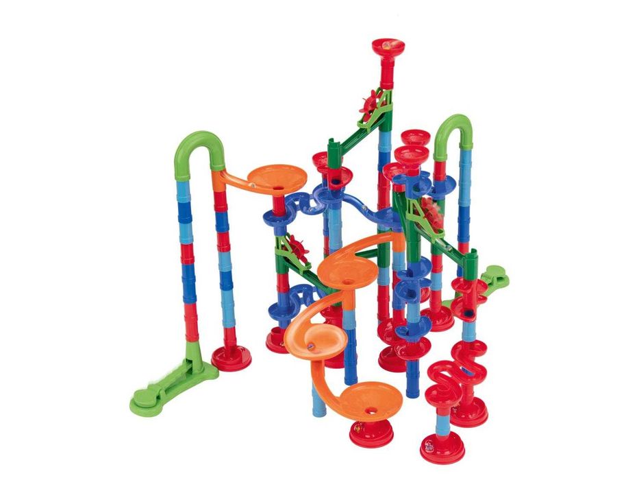 Голяма Детска писта с топчета 120 части и 20 стъклени топки