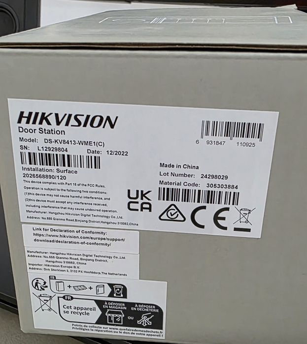 Videointerfon Hikvision DS-KV8413-WME1(C)(C)
