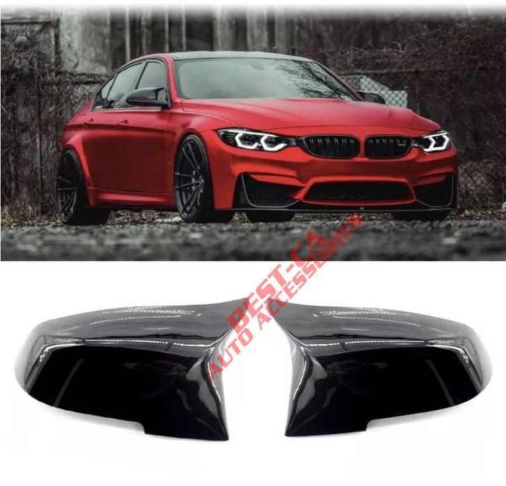 Капаци огледала със щипки черен лак Batman за BMW F20 F22 F30 F32 F36