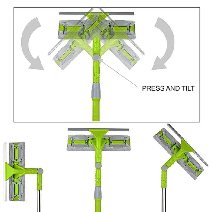 Моп, стъклочистачка с телескопична дръжка