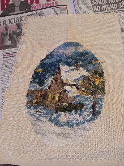 Ръчно Изработени Гоблени Ленена Пана 3бр