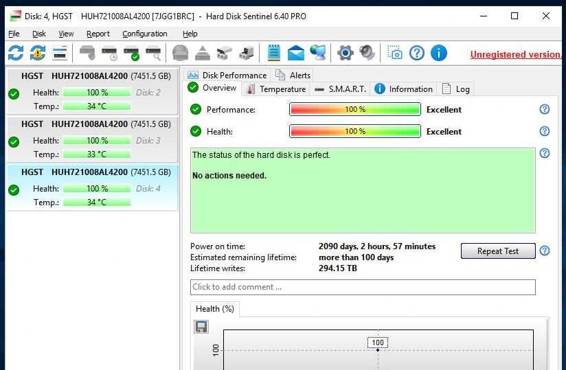 8TB SAS дискове, Seagate, Supermicro/HGST, 100% Health