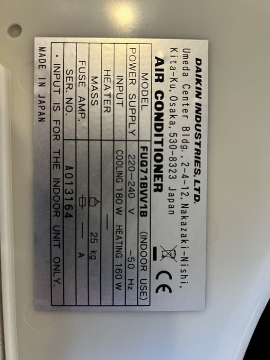 Daikin 71 климатик касета външен монтаж термопомпа 8 kw