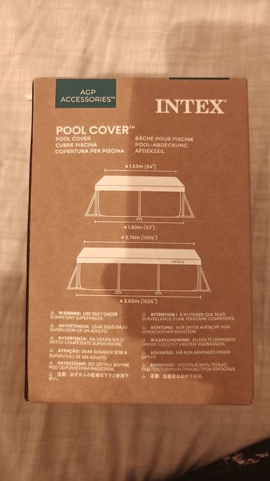 Vând piscina intex 2,6m x 1,6 m și prelata sigilata