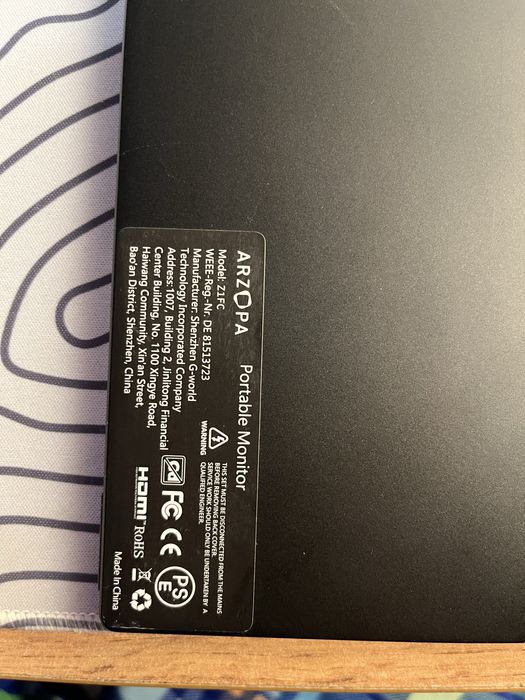 Монитор Arzopa Z1FC 6.1”