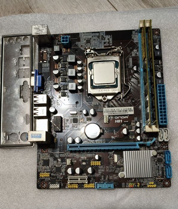 i3 4130 H81M DDR3 8GB мат плата кулер