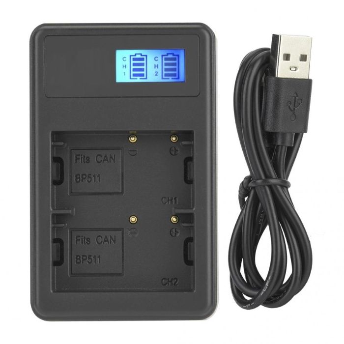 Двойно зарядно CB-5L за батерии BP-511 и BP-511A за Canon