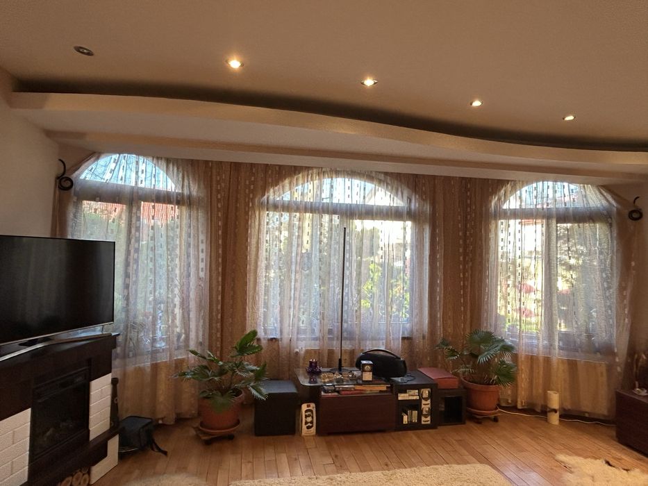 Vand perdea organza brodata crem - somon 12 ml