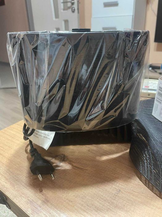 Нощна лампа за спалня, черна, керамична основа