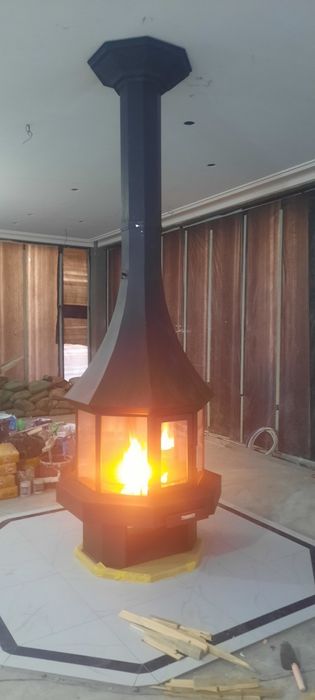 Камин островной "PRO-960",каминная топка,печь,отопление,обогрев