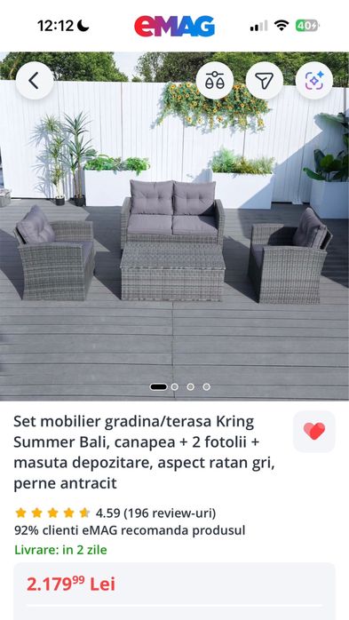 Set mobilier grădină/ terasa modular