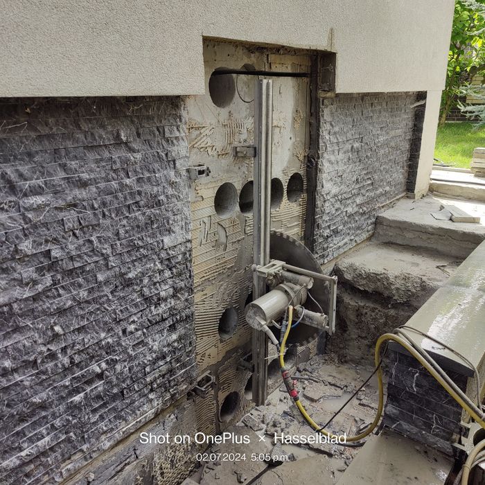 Taiere beton cu disc diamantat, carotari diamantate, decupaj beton