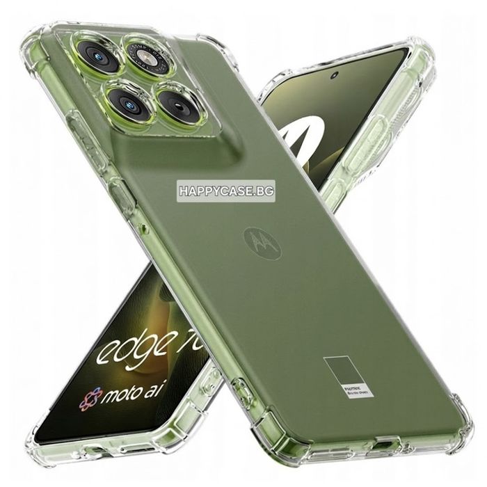 Motorola Edge 70 Pro / Edge 70 Fusion / Edge 70 / Удароустойчив прозрачен силиконов TPU кейс с камера протектор
