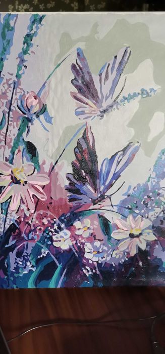 Пролет в лилаво - картина с маслени бои 40/50