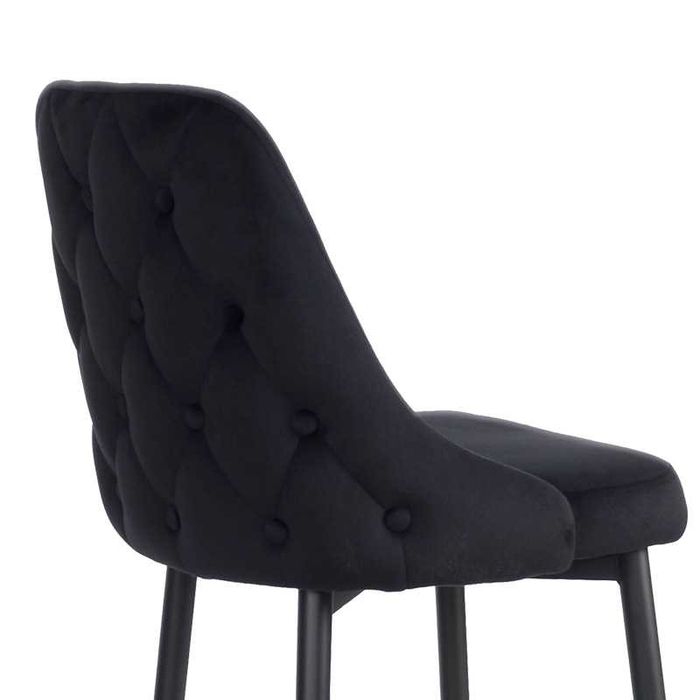 Стол, Zedna, Жълт, Бежов, Черен, Кадифе, 52х57х111см.