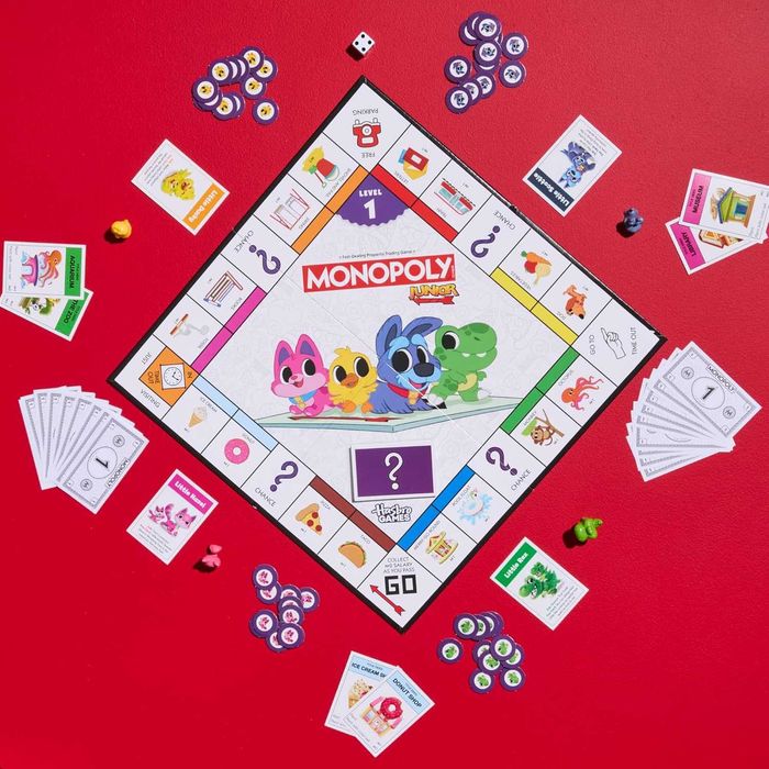 Настолна игра „Монополи“ за деца (издание 2026 г.), 2 в 1 - английски
