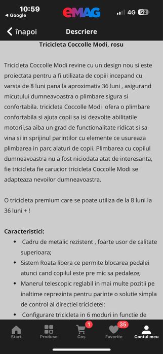 Vand tricicleta Coccolle