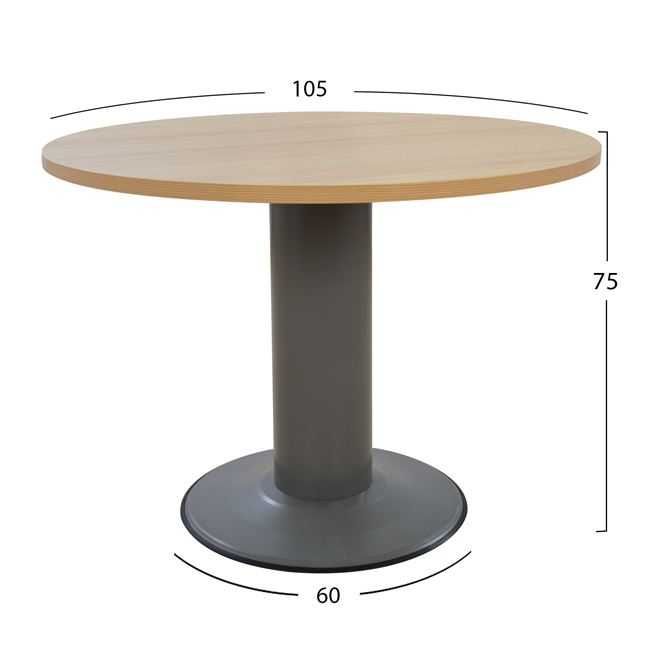 Кръгла конферентна маса HM2054,  мелеминов плот, ф105 х 75см.