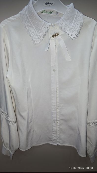 Блузка/рубашка белая в школу, 146 р-р