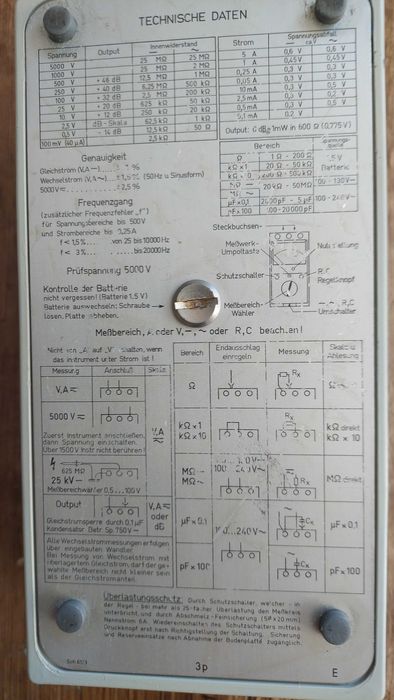Мултицет Unigor 3Р, 25 κΩ/v , с резервна батерия