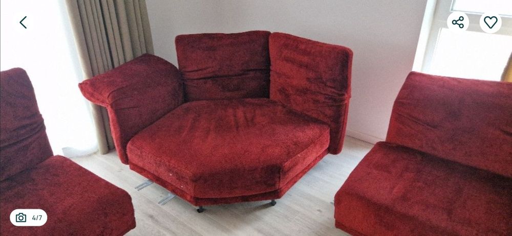 Vand canapea / coltar 372 x 287 - Visiniu