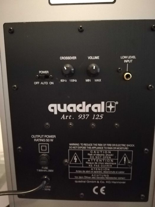 Subwoofer activ QUADRAL SUB 31 AKTIV cu amplificare - 80 W/Impecabil