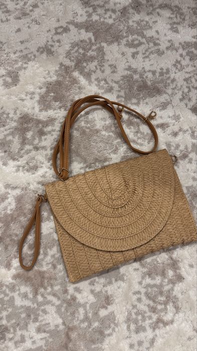 Сумка клатч плетеная