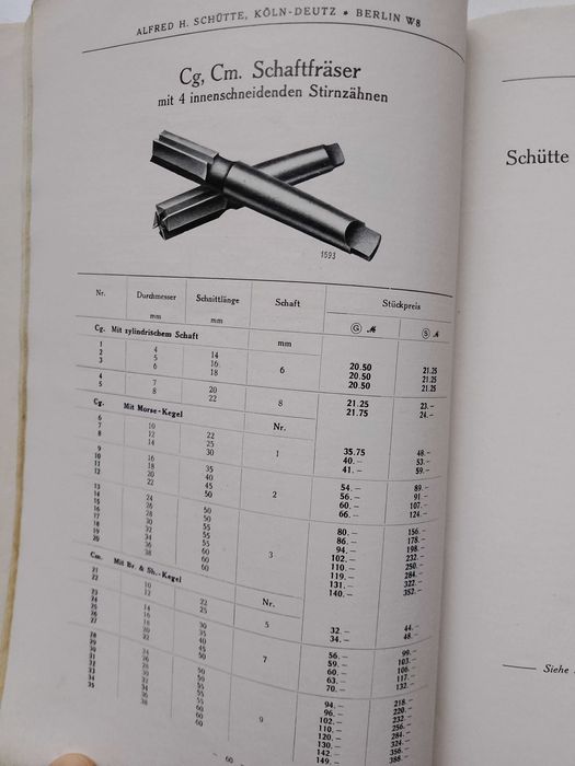 Немска книга за инструменти и производство на машини от 1921г