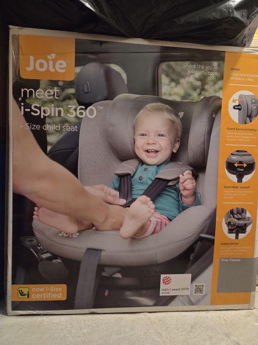 Joie scaun auto rotativ Spin 360 GT pentru 0-18 kg, cu isofix