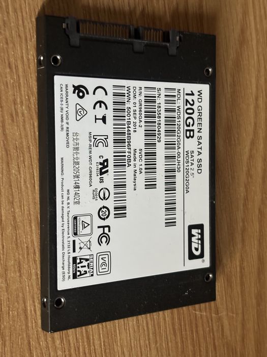 SSD(Solid state drive) WD GREEN 120GB