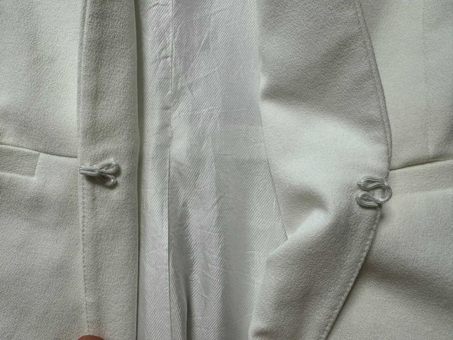 Sacou lung Zara M - femei - alb ivory NOU