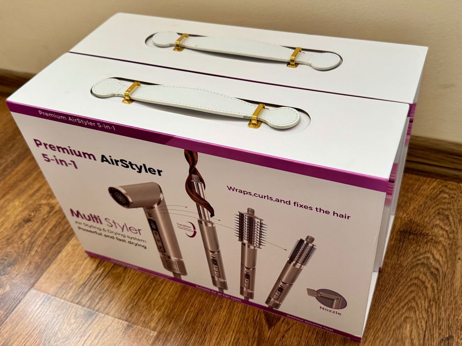 Мултистайлър 5 в 1 с Автоматично Къдрене Дисплей Йонизация Airwrap тип Dyson Сешоар Маша