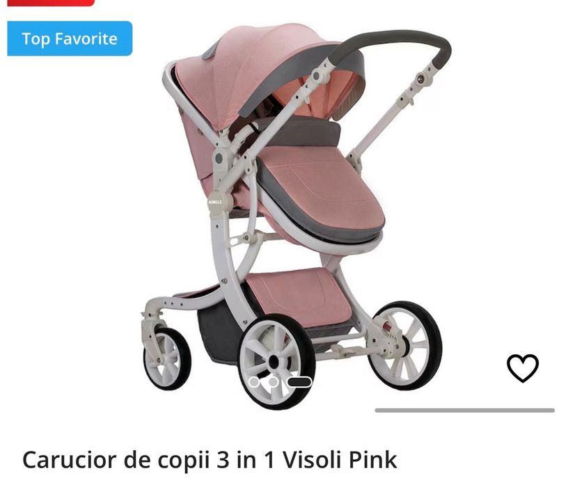 Cărucior bebe 3 în 1