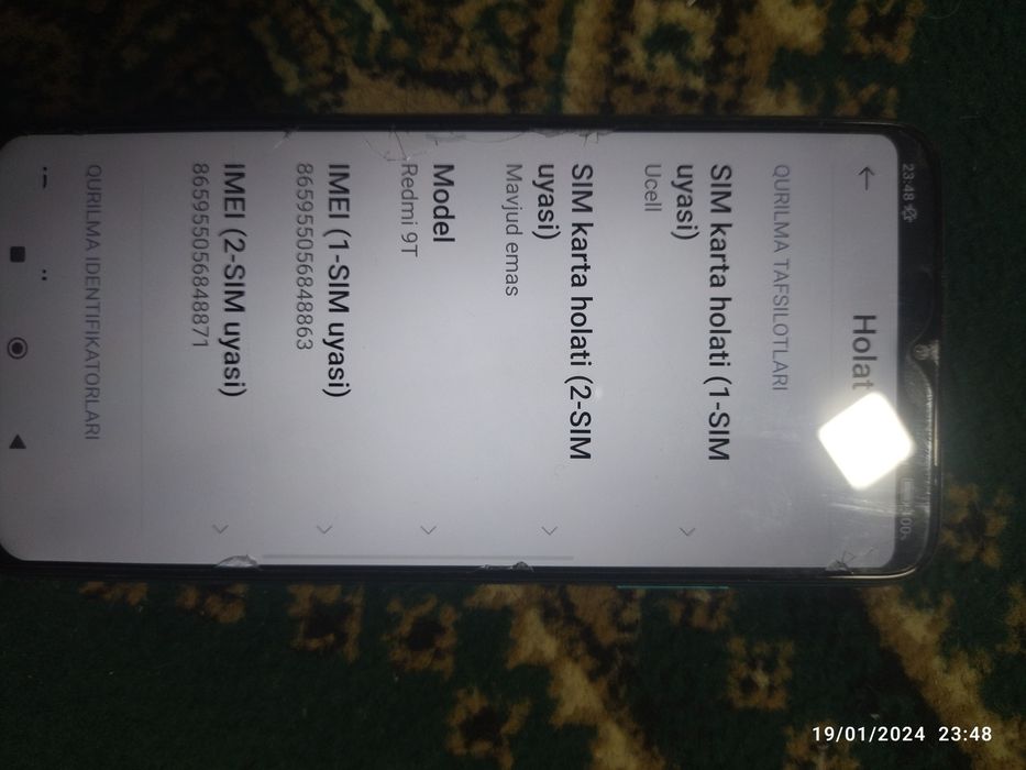 Xiomi Redmi Not 9T