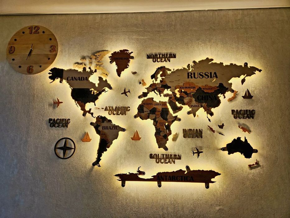 3D, karta mira, dunyo xaritasi 3Д, карта мира, дунё харитаси декор рем