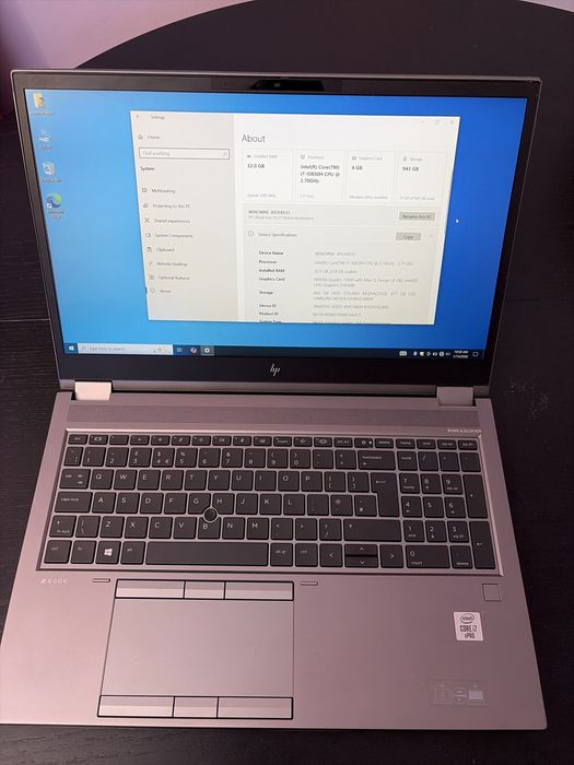 HP ZBook Fury 15 G7 Mobile Workstation , 32 Gb ram , 943 Gb