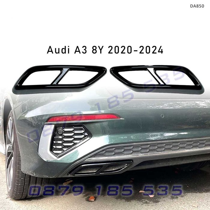Декоративни накрайници за ауспух за Audi A3 8Y 2020-2023, черен гланц – DA850 тунинг аксесоари ауспуси ауди а3