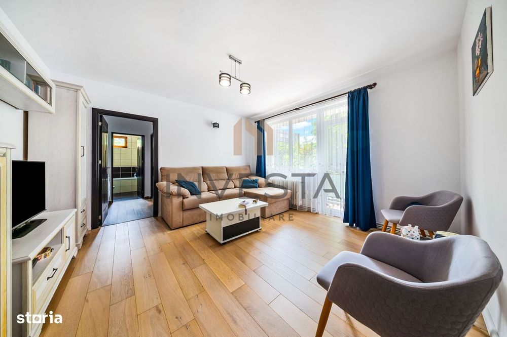 Apartament 3 camere, renovat, balcon 11 mp, etaj 1, strada Unirii! — fotografia 1