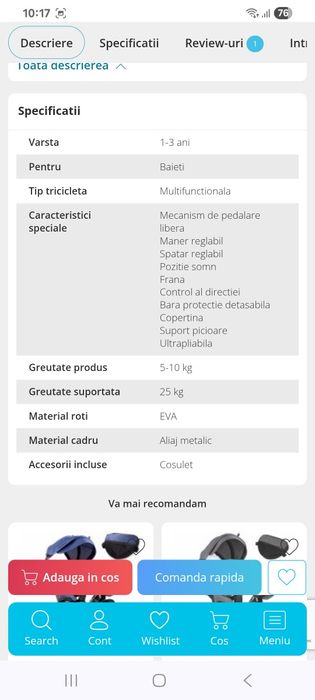 Tricicleta Qplay Rito+