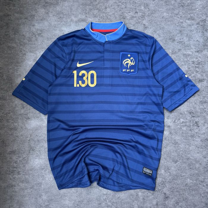 Tricou Fotbal Nike Franța FFF 2012/2013 Dri-FIT Albastru Original Mărimea S