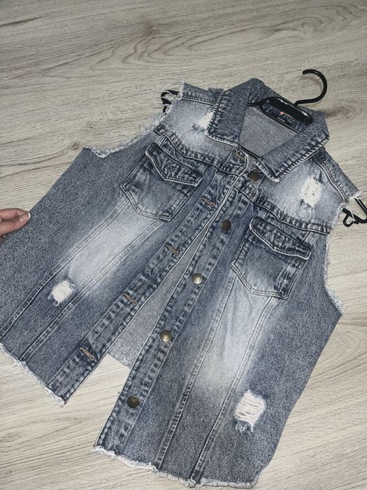 Дамски дънков елек