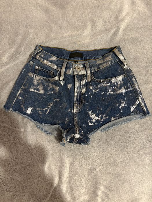 Ефектни дънкови панталонки River Island със сребрист металик ефект
