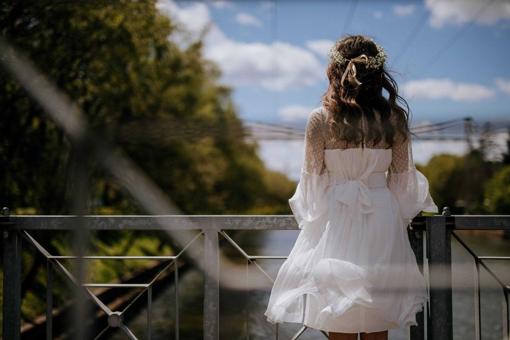 Rochie alba cununie civila Maia Ratiu