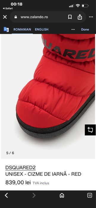 Cizme dsquared2 , asemenatoare moon boot, pentru zapada