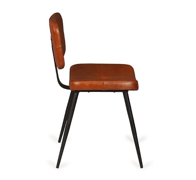 Scaun  în stil loft de la Clayre & Eef Olanda, dining/ birou din piele