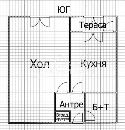 Двустаен СРЕДЕН апартамент с ЮЖНО изложение - кв. Добруджански!