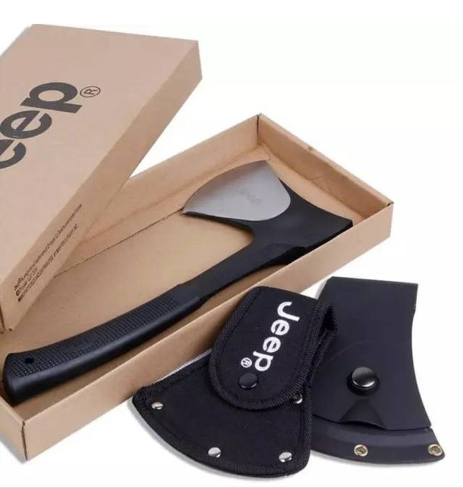 Туристическа брадва JEEP с 2 калъфа подходяща за къмпинг лов риболов