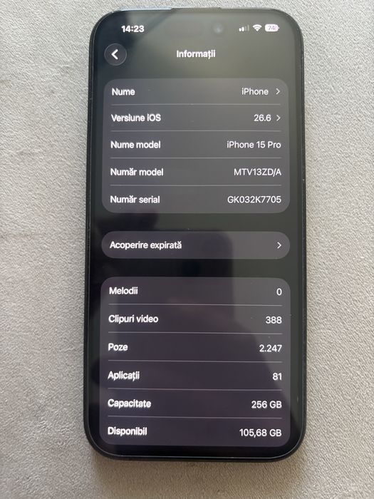 iPhone 15 pro 256BG